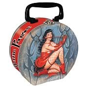 Bettie Page Round Tin Tote